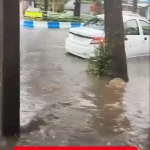 ببینید؛ بارش شدید باران و آب‌گرفتگی در معابر فومن